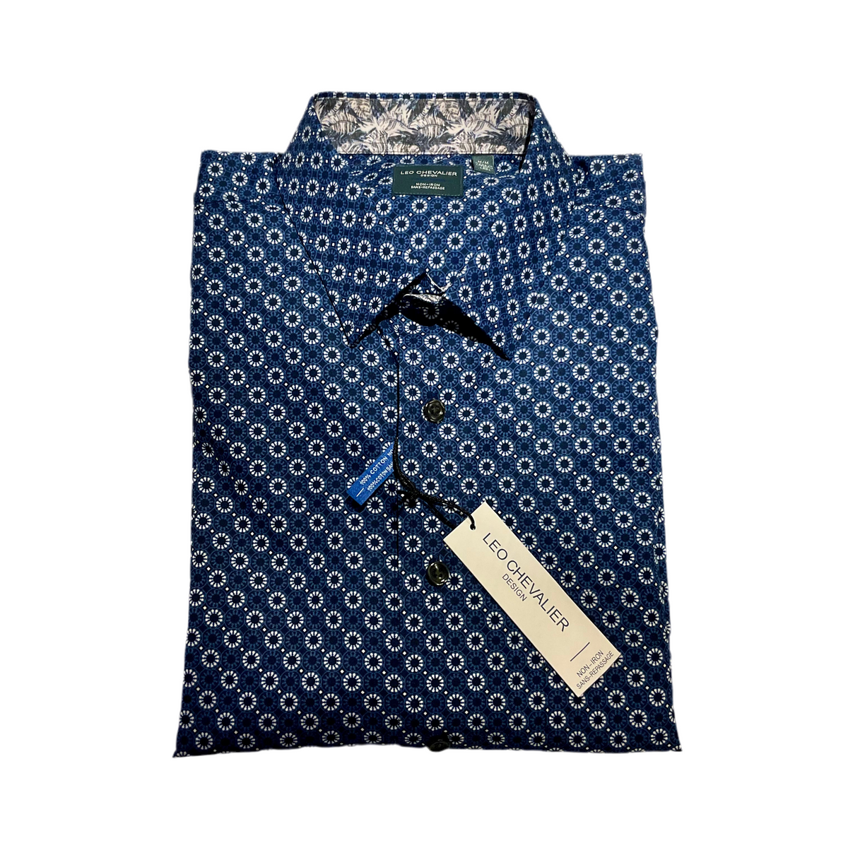 leo chevalier dress shirts NWT Leo Chevalier Classic FIT Sz L BD. Rust/Blue/olive Plaid With Ecru NO  IRON