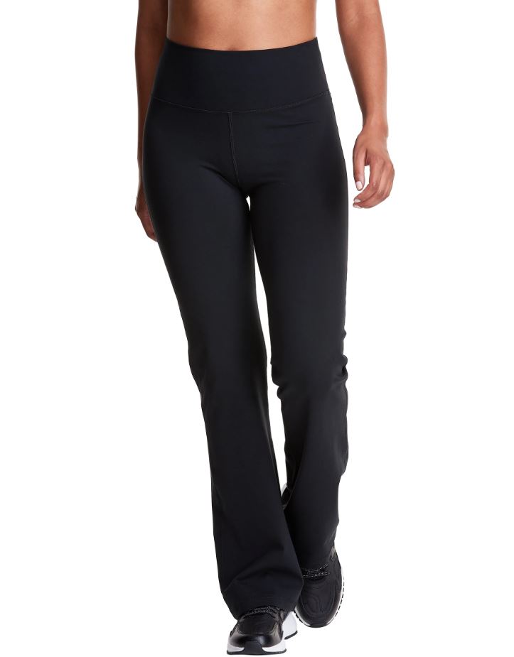 Champion Size S Nylon Pants Capri Athletic Elastic Waist Black Zip Pockets  Women