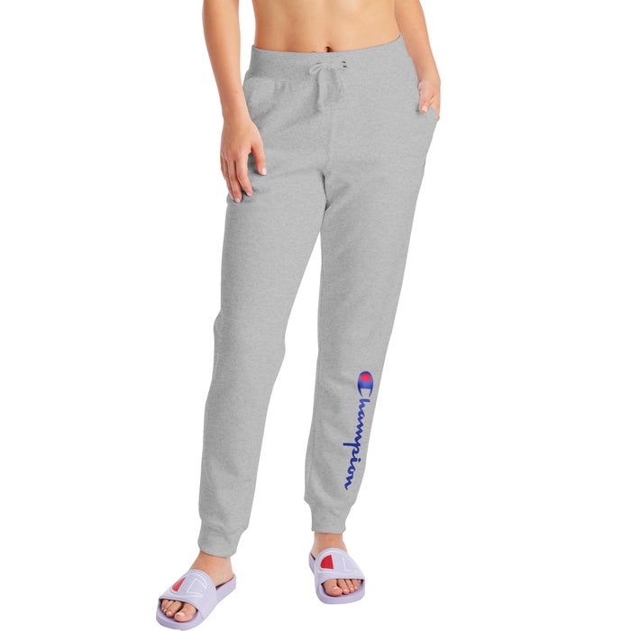 Champion Women's Adjustable Waistband Fleece Jogger Sweatpant (Oxford Grey  Heather, XXL) 