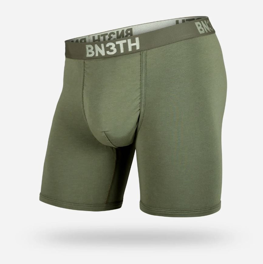 BN3TH Men's Classic Boxer Brief With Fly Underwear (Black, Small)